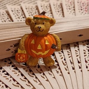Pumpkin Bear Halloween Bear Pin